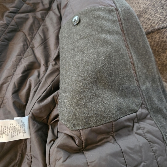 Banana Republic Green Wool Blend Winter Jacket Men Coat Hoodie Green Rare Heavy - Picture 13 of 16